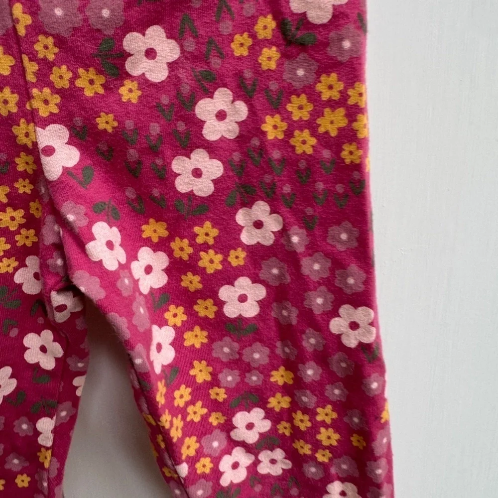 Okie Dokie 2T Girls Pink Floral Kids Leggings Pants